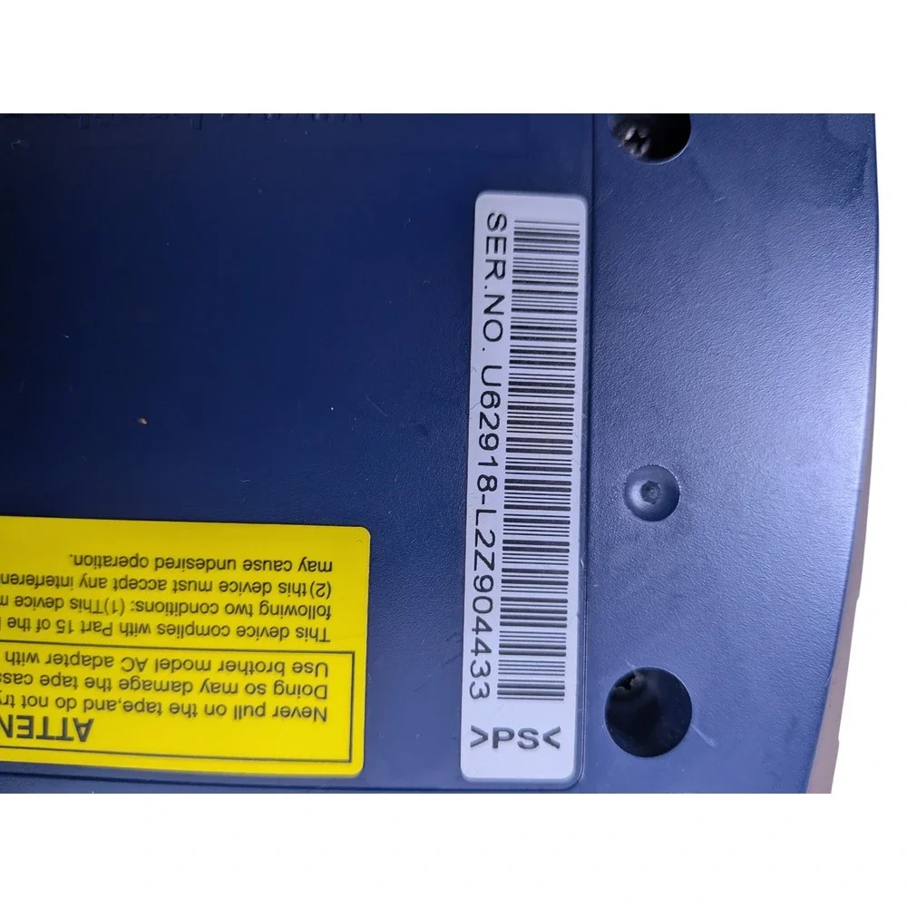 Brother Label Maker Blue PT-1880 P-Touch Electronic Labeling System No Cord Used